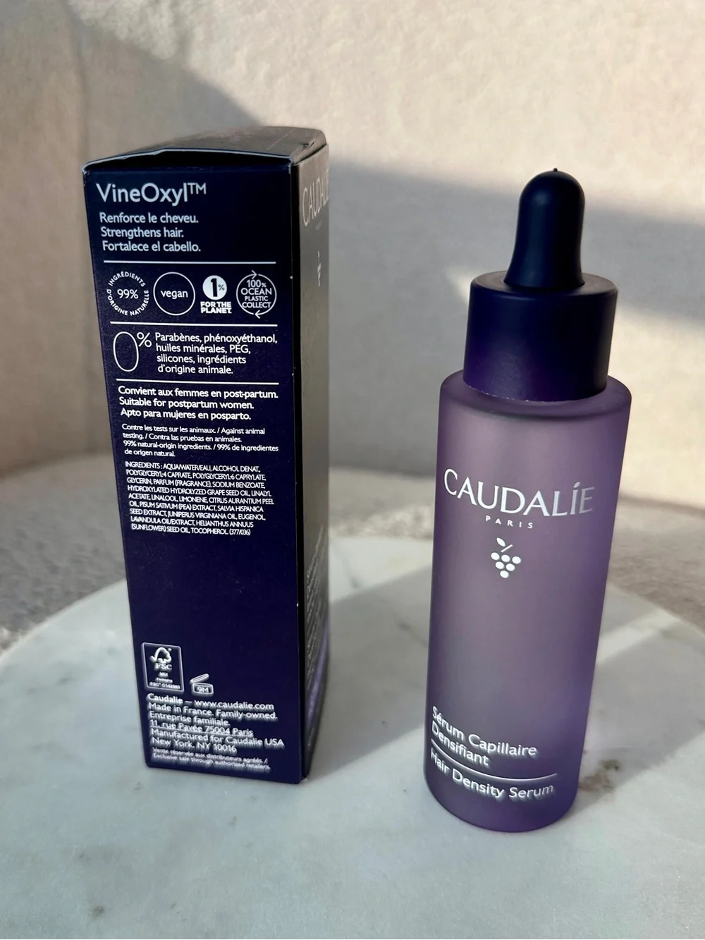 Caudalie Hair Density Serum for All Hair Types Thinning w Soothing Peptides NEW
